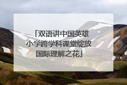 双语讲中国英雄 小学跨学科课堂绽放国际理解之花